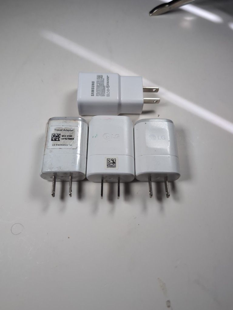 Travel Adapters LG & Samsung Lot Of 4