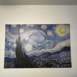 Wall art. The Starry Night, June 1889, 46 ½x30 ¾ "