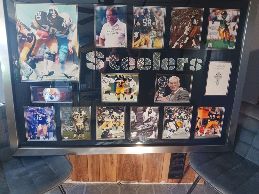 Pittsburgh Steelers Collage with Autographs