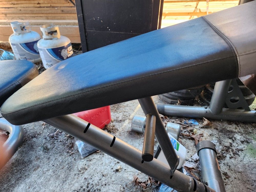 Weight Bench And Dog Kennel