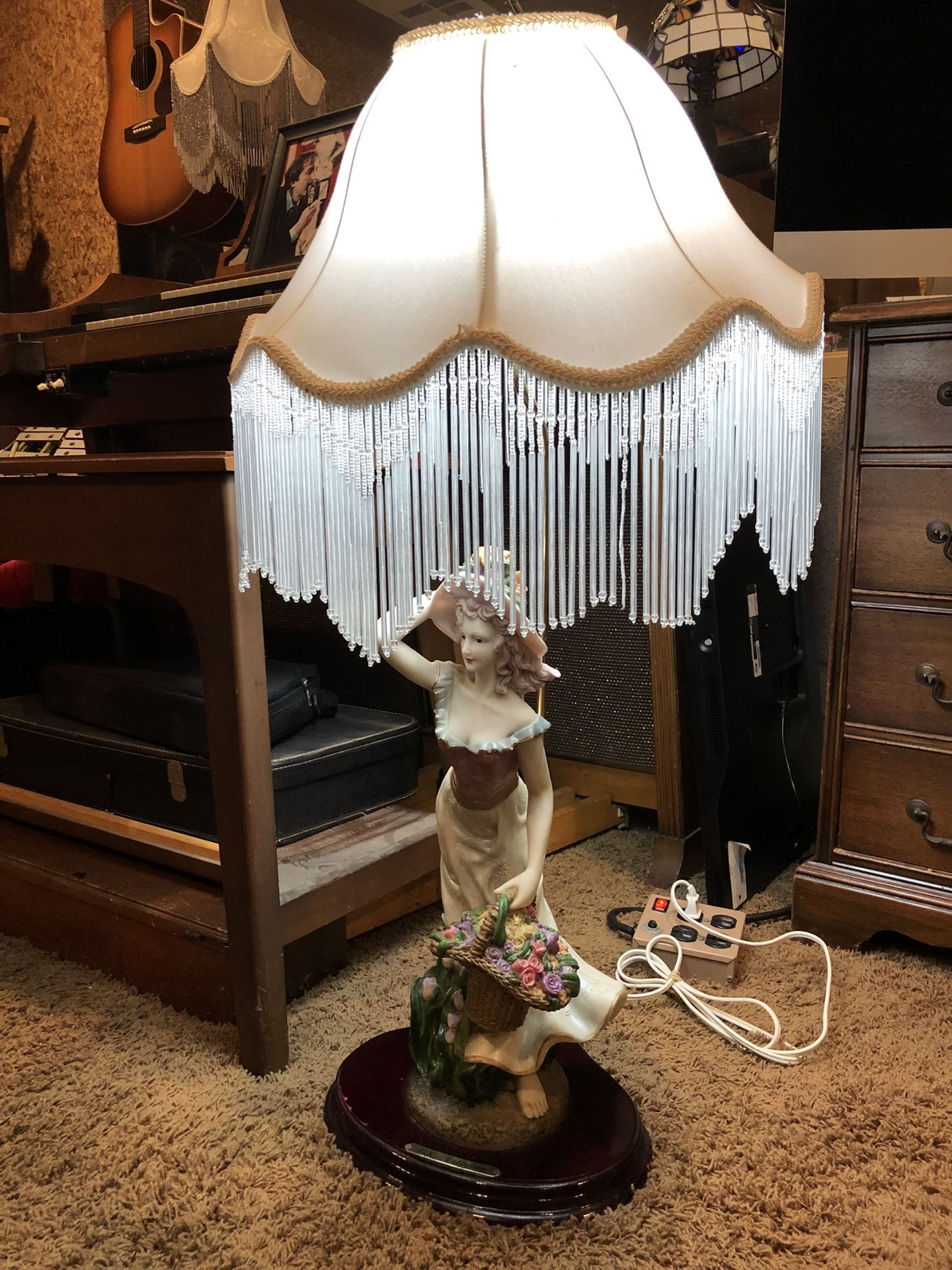 Vintage OK Collection Lamp Lady Figurine Large