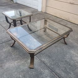 Iron Coffee Table And End Table 