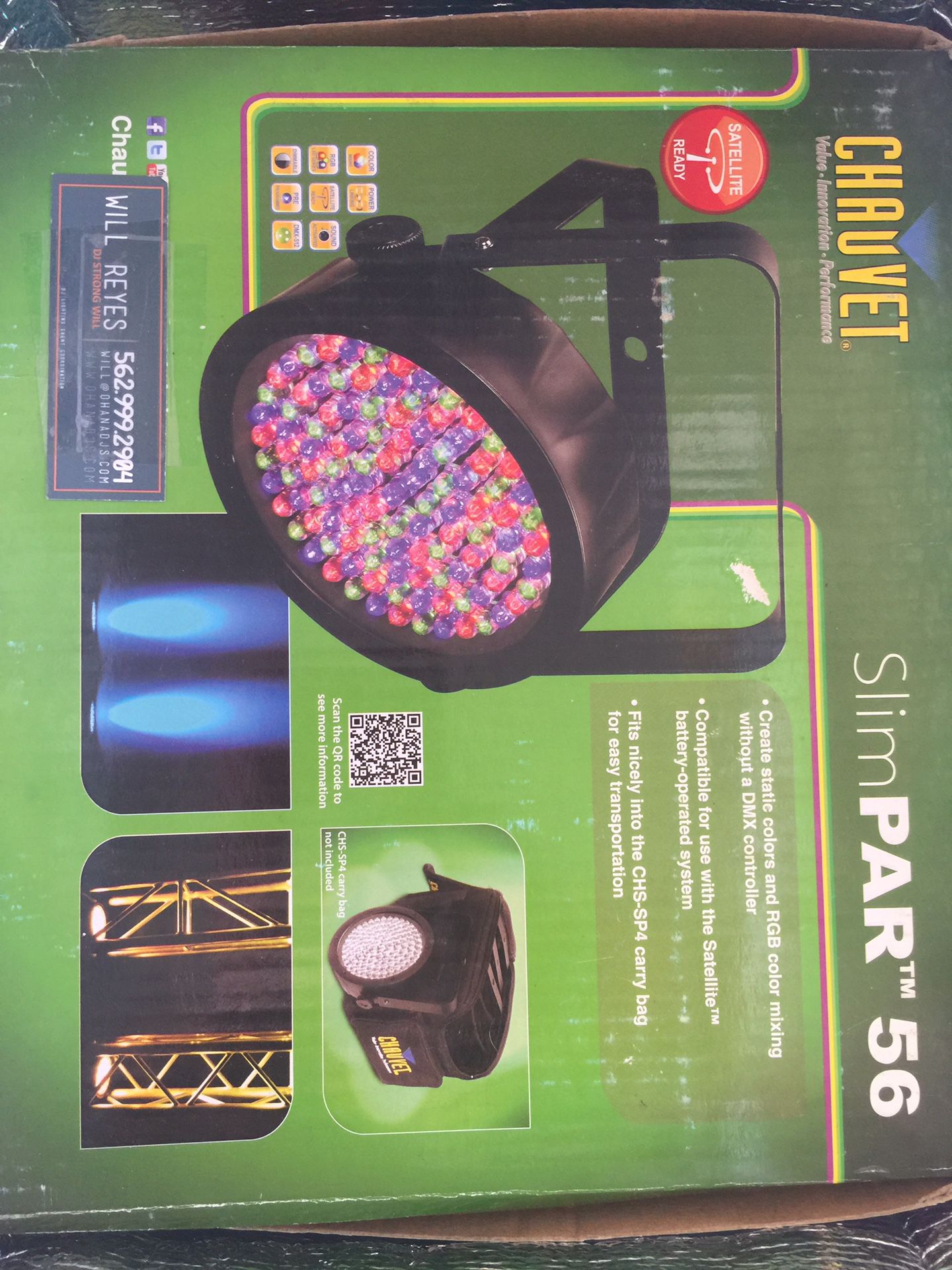 Chauvet slimpar can LED lights DJ