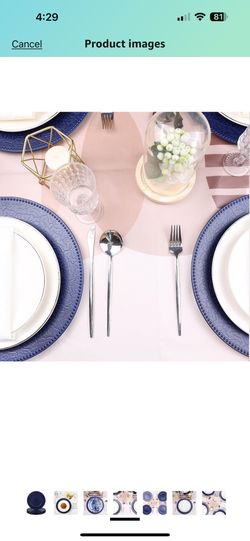 Navy Blue Chargers for Dinner Plates with Beaded Rims, Set of 12 Plastic Bulk Wedding Charger Plates for Thanksgiving, Christmas, Holiday Party Table 