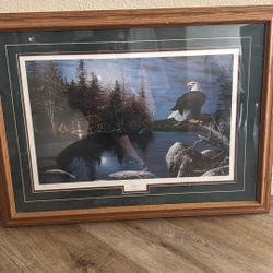 Jim Hansel "Reflections" Decorator Print Framed 36x32