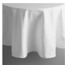 Linen White (90” Round) Tablecloths (Have 10 Units Sold Separately Or Discount For Bundle)