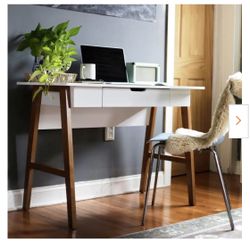 New- Telos Desk by Nathan James (White in Box)