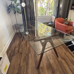 West Elm Glass Dining Table