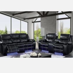 Power Reclining sofa and loveseat