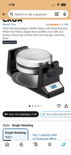 Cruxx waffle maker
