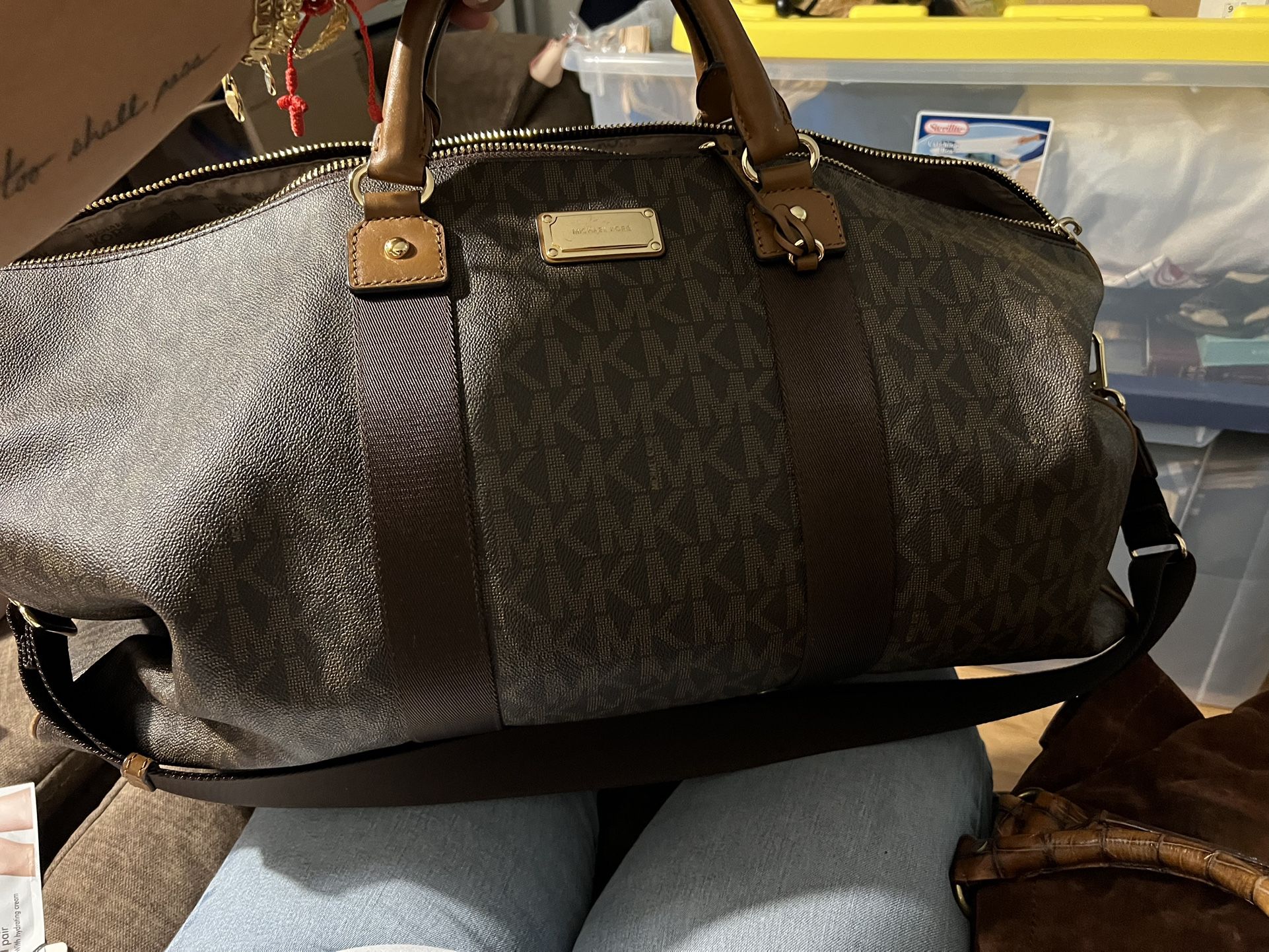 Michael Kors Brown Duffel Bag