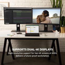 Belkin Thunderbolt 3 Dock Mini HD With Cable - Usb C Hub - Usb C Docking Station For Macos & Windows, Dual 4K @60hz, 40Gbps Transfer Speed, With Ether