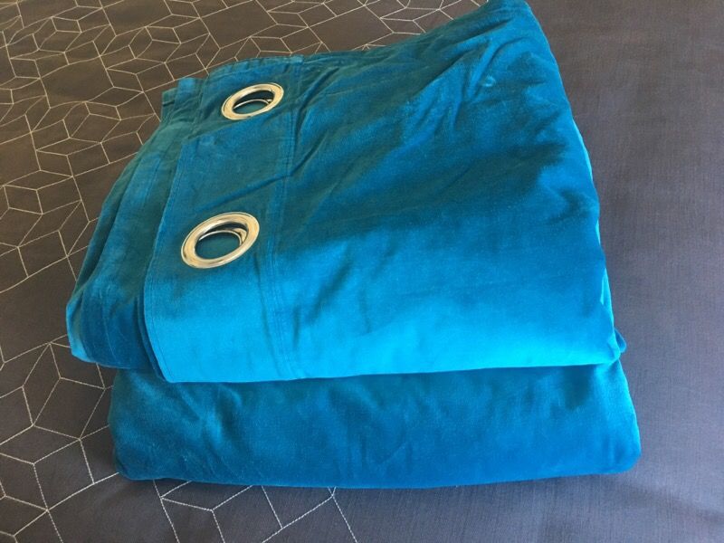 IKEA Sanela Curtains (Set of 2 Panels) Dark Turquoise