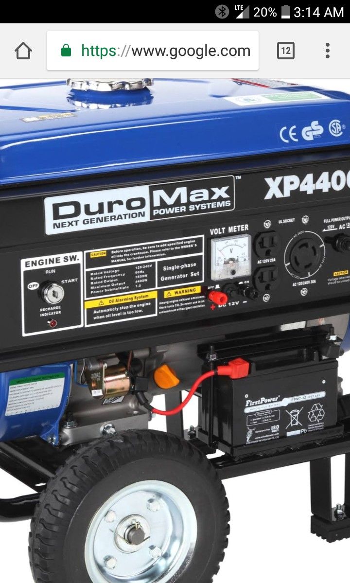 PowerMax XP 3500 Generator