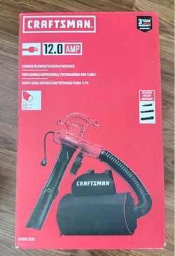 Craftsman sopladora, aspiradora y trituradora con cable