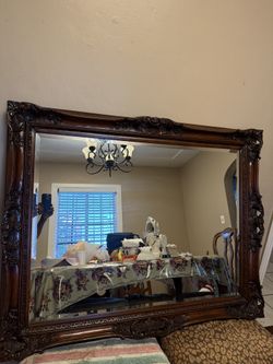 Espejos de Madera Vien Cuidado grande $300