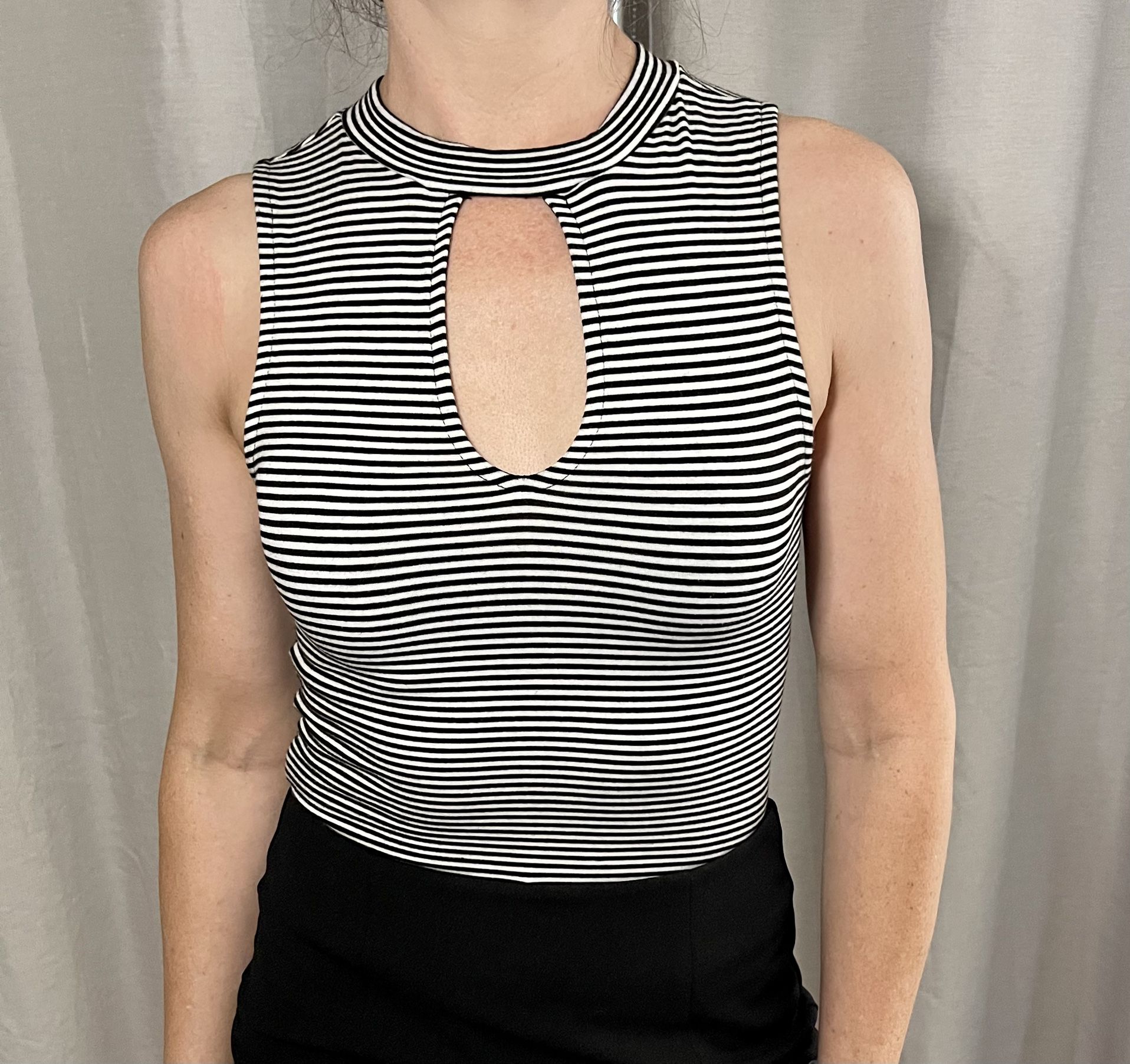 Striped Sleeveless Bodysuit