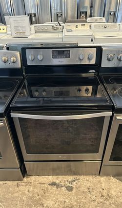 Whirlpool Stove Black GlassTop SelfClean