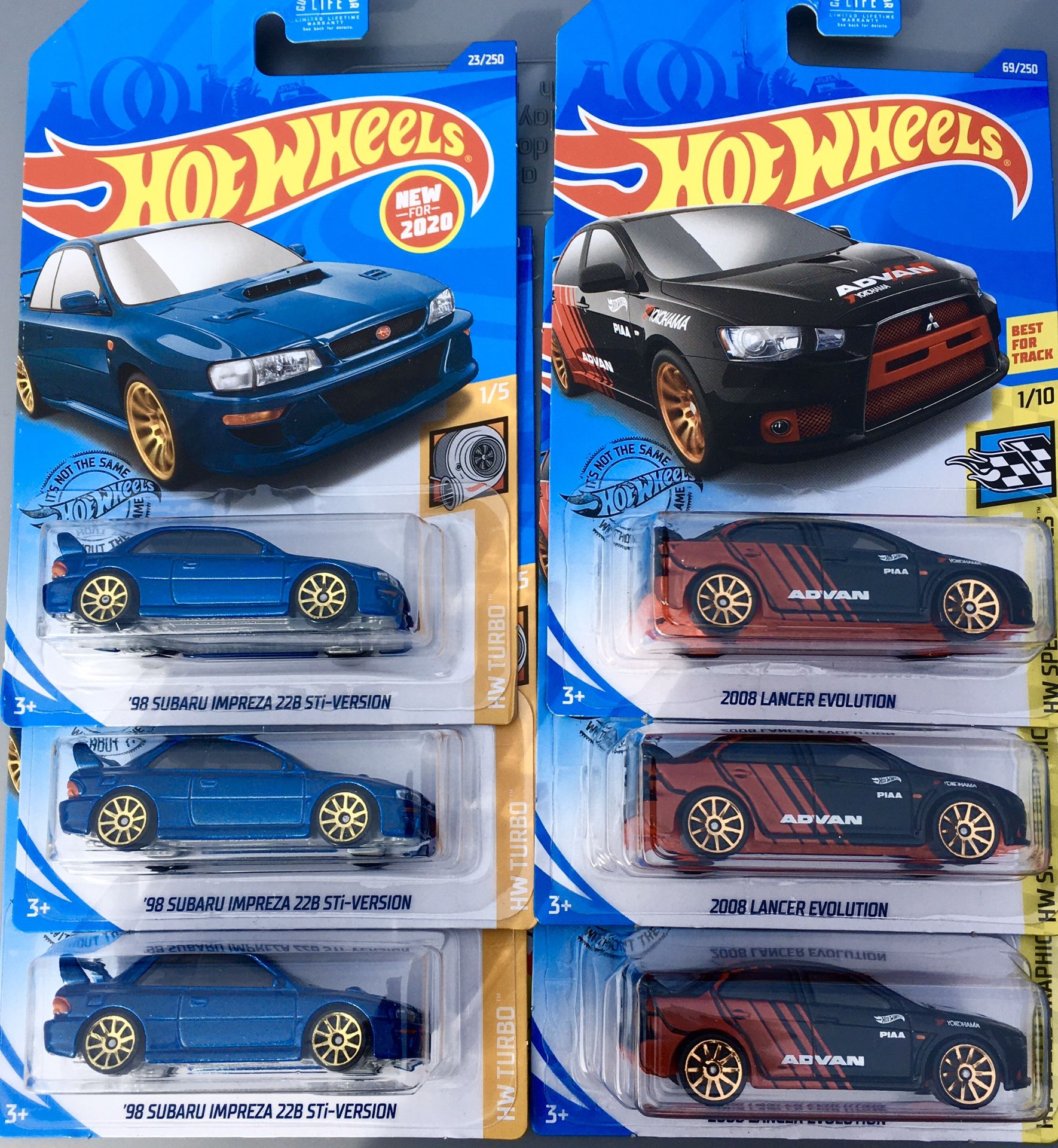 Hot wheels JDM Subaru Impreza sti vs Mitsubishi Lancer evolution evo10 collectible die cast toy cars $3 ea trade Hotwheels Honda Nissan Datsun Mazda