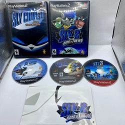 Sony PlayStation 2 PS2 Sly Cooper Trilogy 1, 2 & 3 Lot Bundle Set Tested Retro