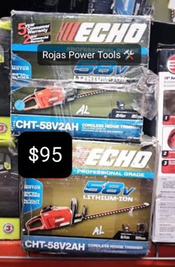 ECHO PROFESSIONAL GRADE 58V LITHIUM-ION CHT-58V2AH CORDLESS HEDGE TRIMMER (TOOL-ONLY) 