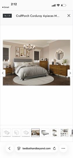 Queen bedroom set 4 pieces