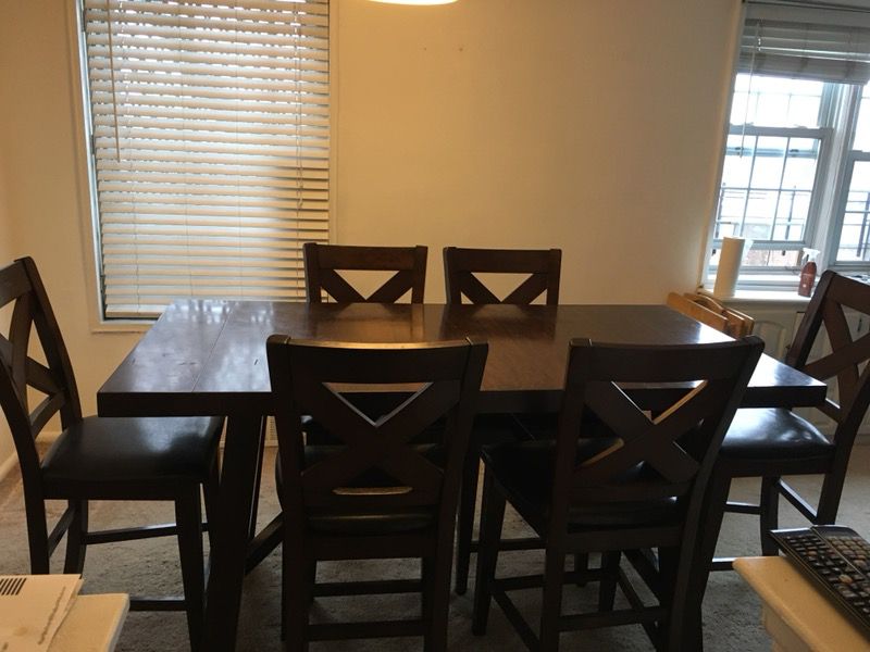 Counter Height Dining Table With 6 Chairs Raymour Flanigan For Sale In The Bronx Ny Offerup