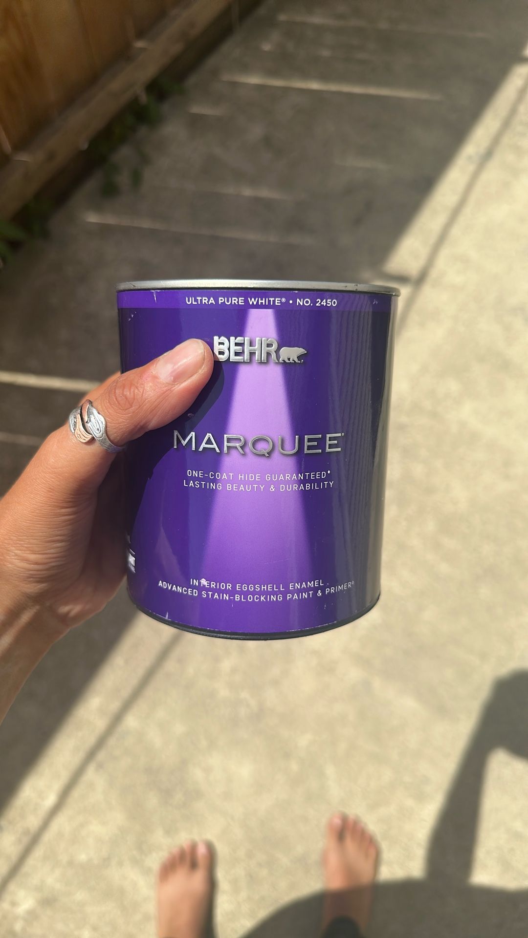 Brand New Behr White Wash Oak Eggshell 31oz Paint