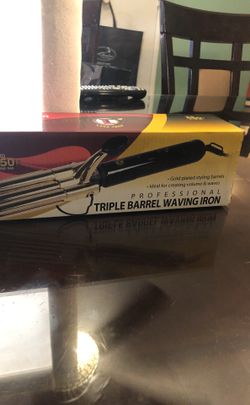 Brand new triple barrel waving iron