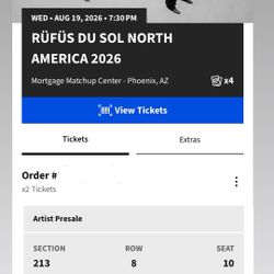 Rufus du sol Tix Sale