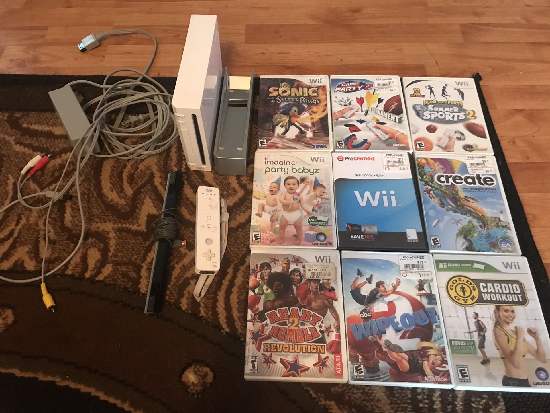 Wii and games 3 controllers
