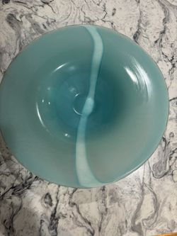 Large glass decorative bowl