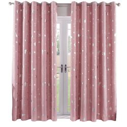 Kids pink blackout curtains
