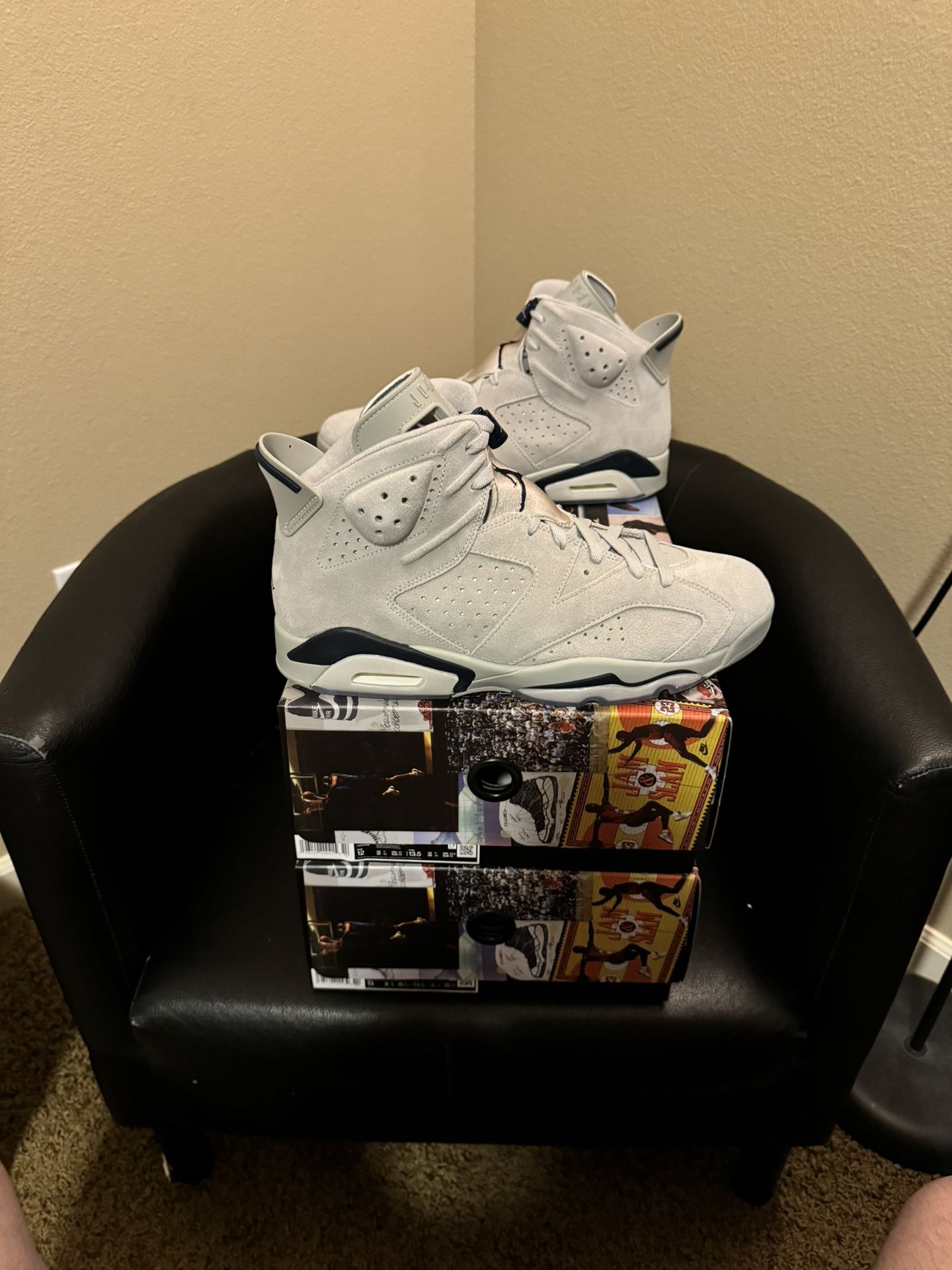 Brand new Air Jordan Georgetown 6’s size 12 & 13 available with original boxes and proof of purchase. No trades cash is king and price is firm. 