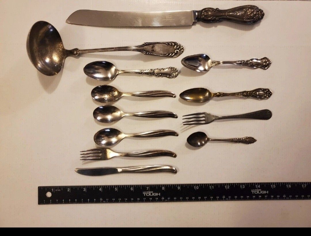 Old Vintage Antique Silver Plated Flatware Silverware Stamped Marked Look At Pic
