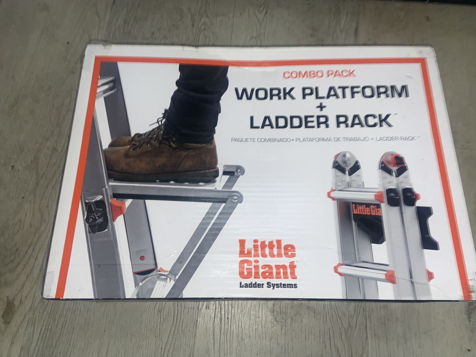 Little Giant Ladder Systems Work Platform & Ladder Rack Combo Pack Brand New