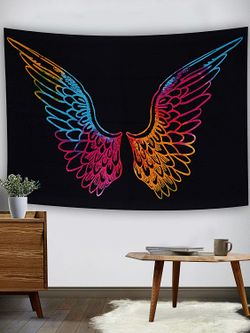 Psicodélico Tie Dye Mandala Mariposa Tapiz para colgar en la pared (Balck Multi, 30.2 x 39.8 in)