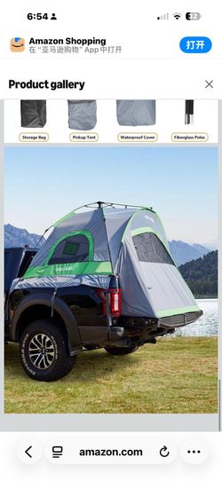Brand new in box! Truck Bed Tent, 5-6 Ft Camping Tent, Easy Setup by Pre-Attached Pole Waterproof PU2000MM, Rainfly Cover, 2 Person, Ventilated, Porta