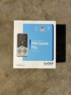 Lockly Pin Genie Pro Satin Nickel Deadbolt Wi-Fi Smart Lock