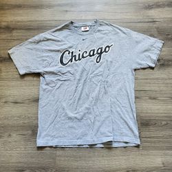VTG Nike Chicago White Sox Script Home Base T Shirt Mens Large