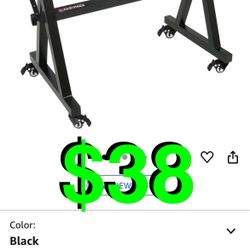 Liquid Stands - Keyboard Stand w/ Wheels - Black Z Style Adjustable & Portable Professional Heavy Duty Digital Piano Stand - Fits 54-88 Key Electric P