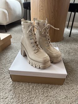Call It Spring Combat Boots (size 9)