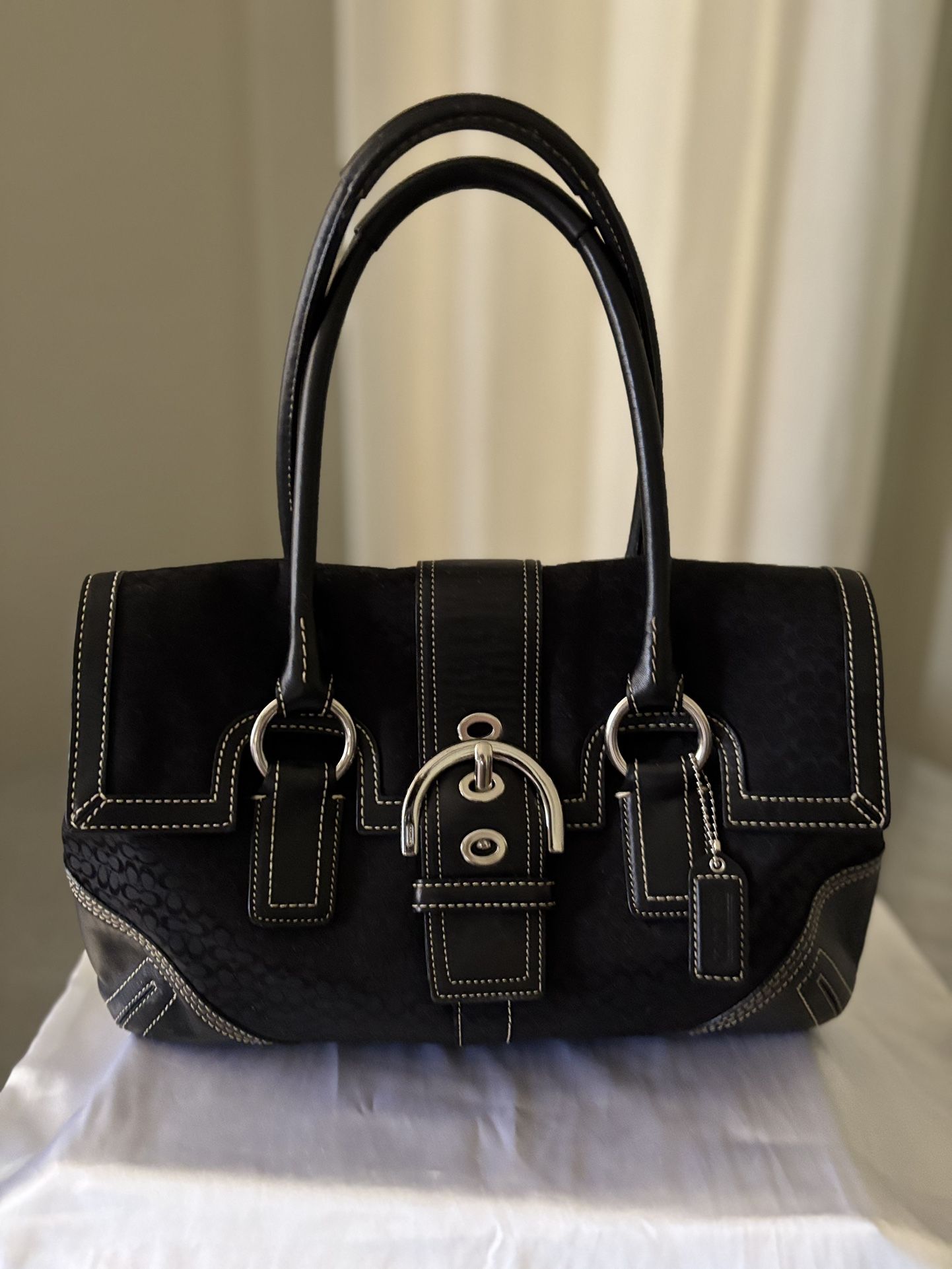 Coach Signature Soho Canvas/Leather Satchel Perfect Condition
