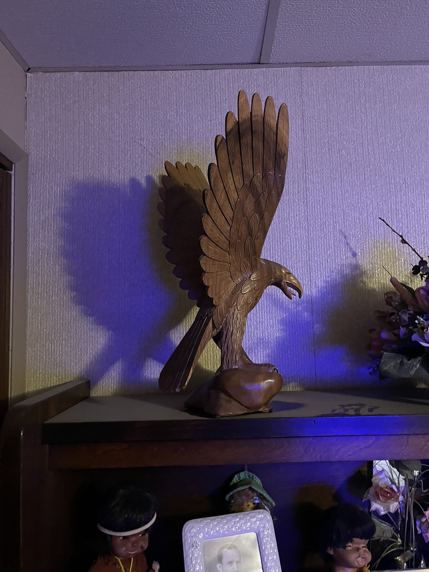 Beautiful Wooden American Handcrafted Eagle