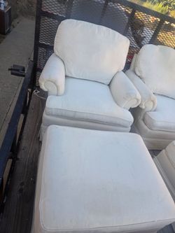 Chair with ottoman