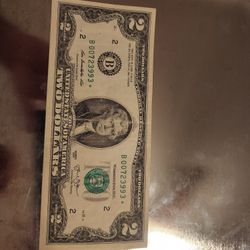 Extremely Rare $2 Star NOTE