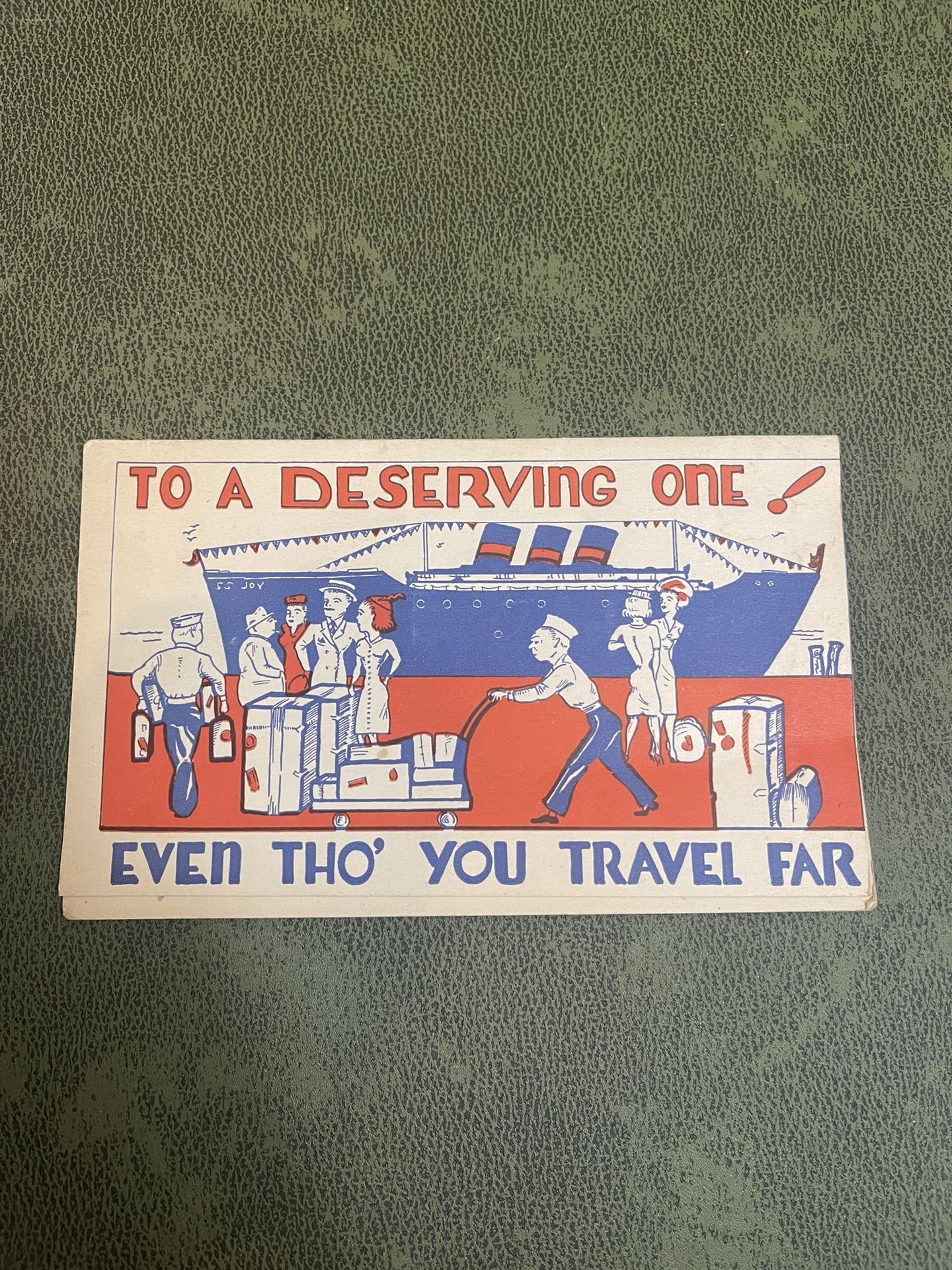 Vintage To A Deserving One Even Tho You Travel Far Cows with Tails Greeting Card