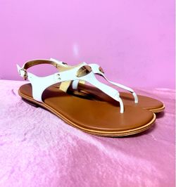 Michael Kors White/Brown Sandals