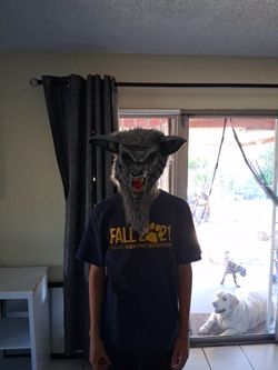 Werewolf Halloween Mask W/ Hand Patches