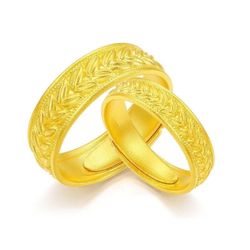 Niche new gold ring wheat spike ring ancient design adjustable couple ring gift